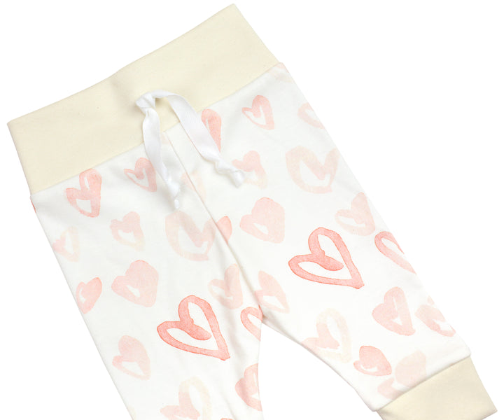 Watercolor Hearts | Organic Baby Girl Set