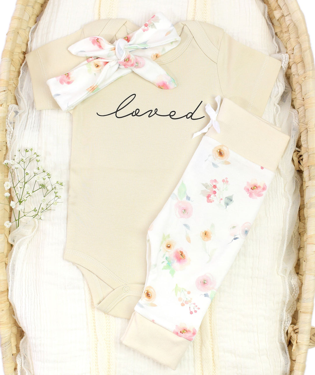 Watercolor Floral | Organic Baby Girl Set