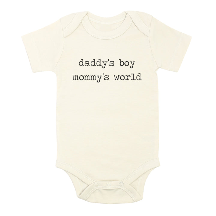 Daddy's Boy Mommy's World | Organic Bodysuit | Short Sleeve