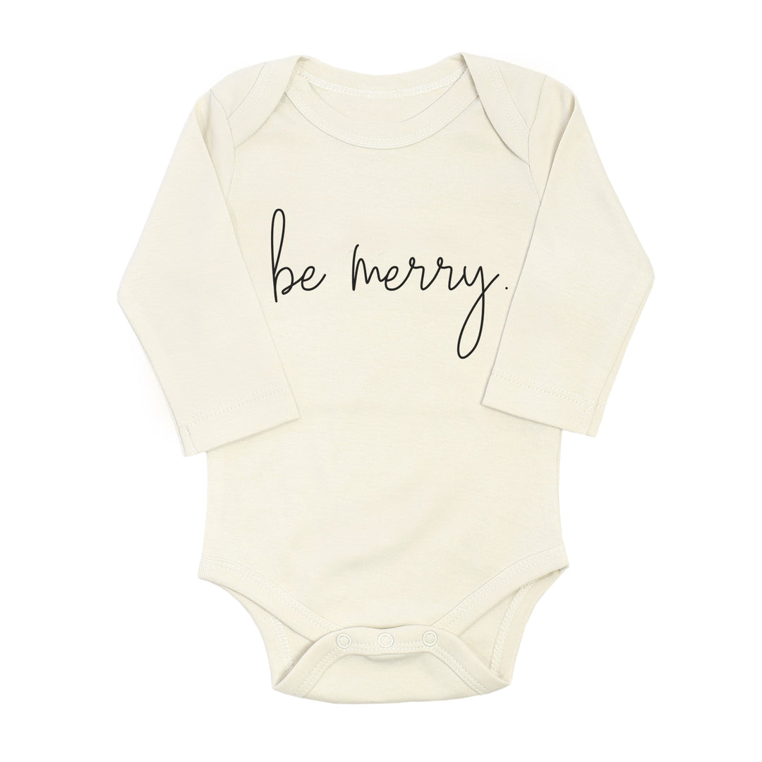 Be Merry. | Organic Bodysuit | Holiday