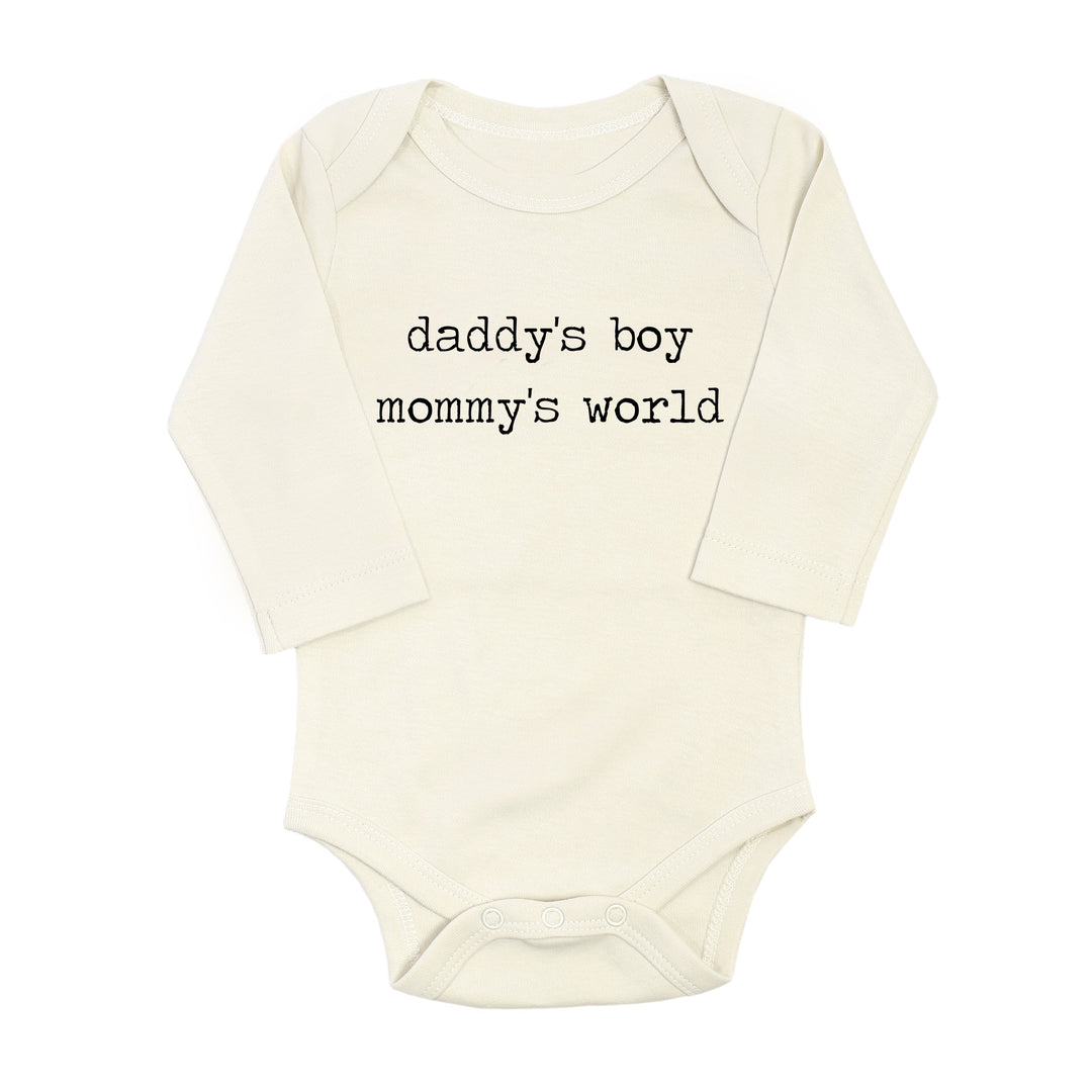 Daddy's Boy Mommy's World | Organic Bodysuit | Long Sleeve