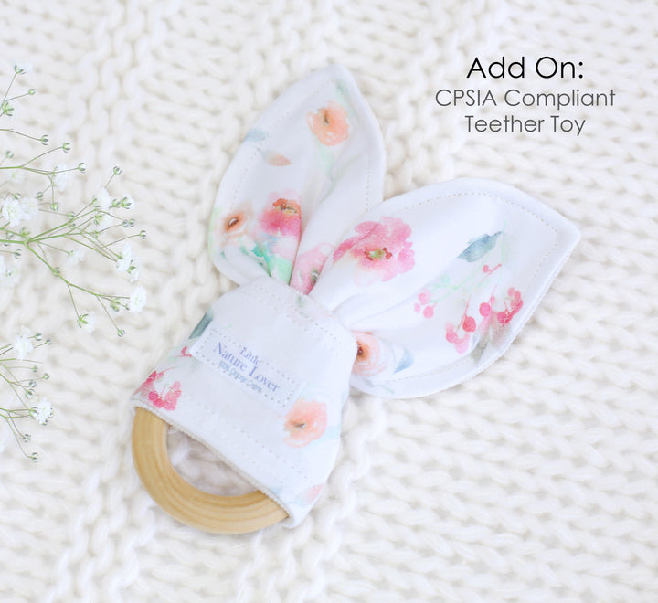 Watercolor Floral | Organic Baby Girl Gift Basket
