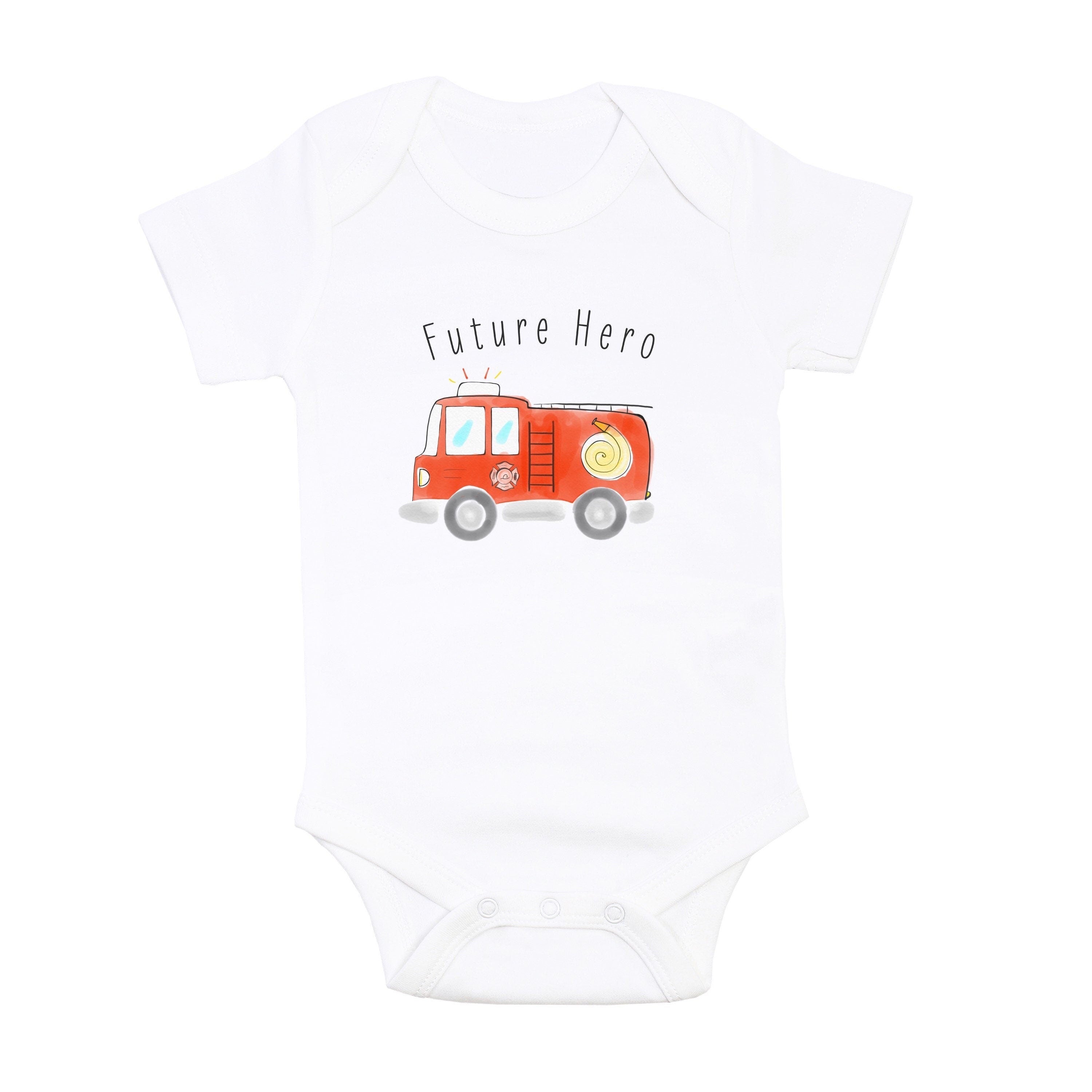 Fire Truck Organic Baby Gift Basket 7pcs Baby Boy Little Nature Lover