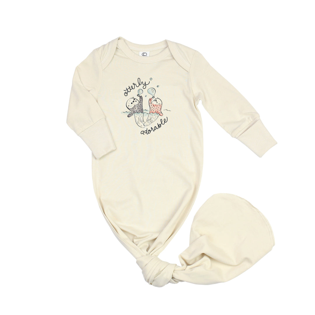 Otterly Adorable | Organic Knot Gown | Gender Neutral